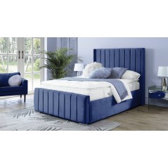 Araz Velvet Blue 4ft Small Double Bed